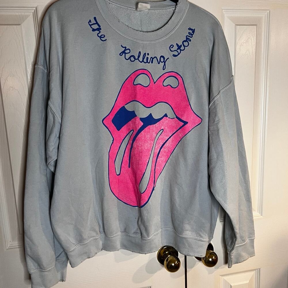 Rolling Atones Graphic Sweatshirt Oversized